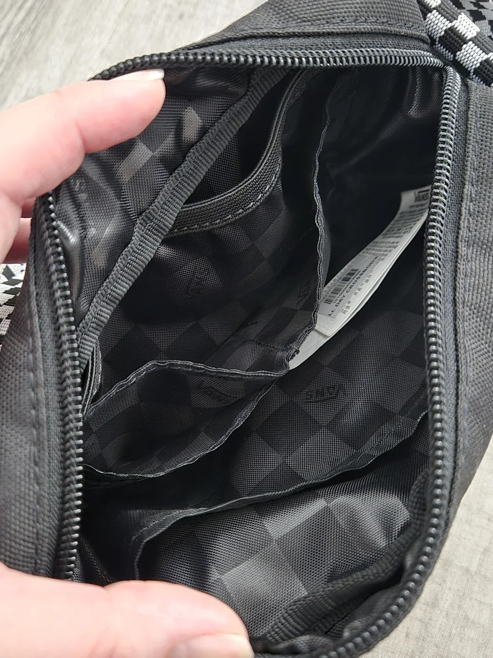 Vans Black Crossbody with Checkerboard Strap - Picture 5 of 6
